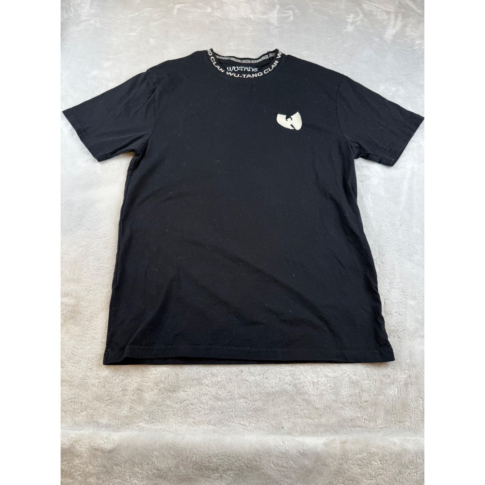 Wu Tang Clan Graphic T-Shirt‎ Black Size L 100% Cotton Logo Neck Print